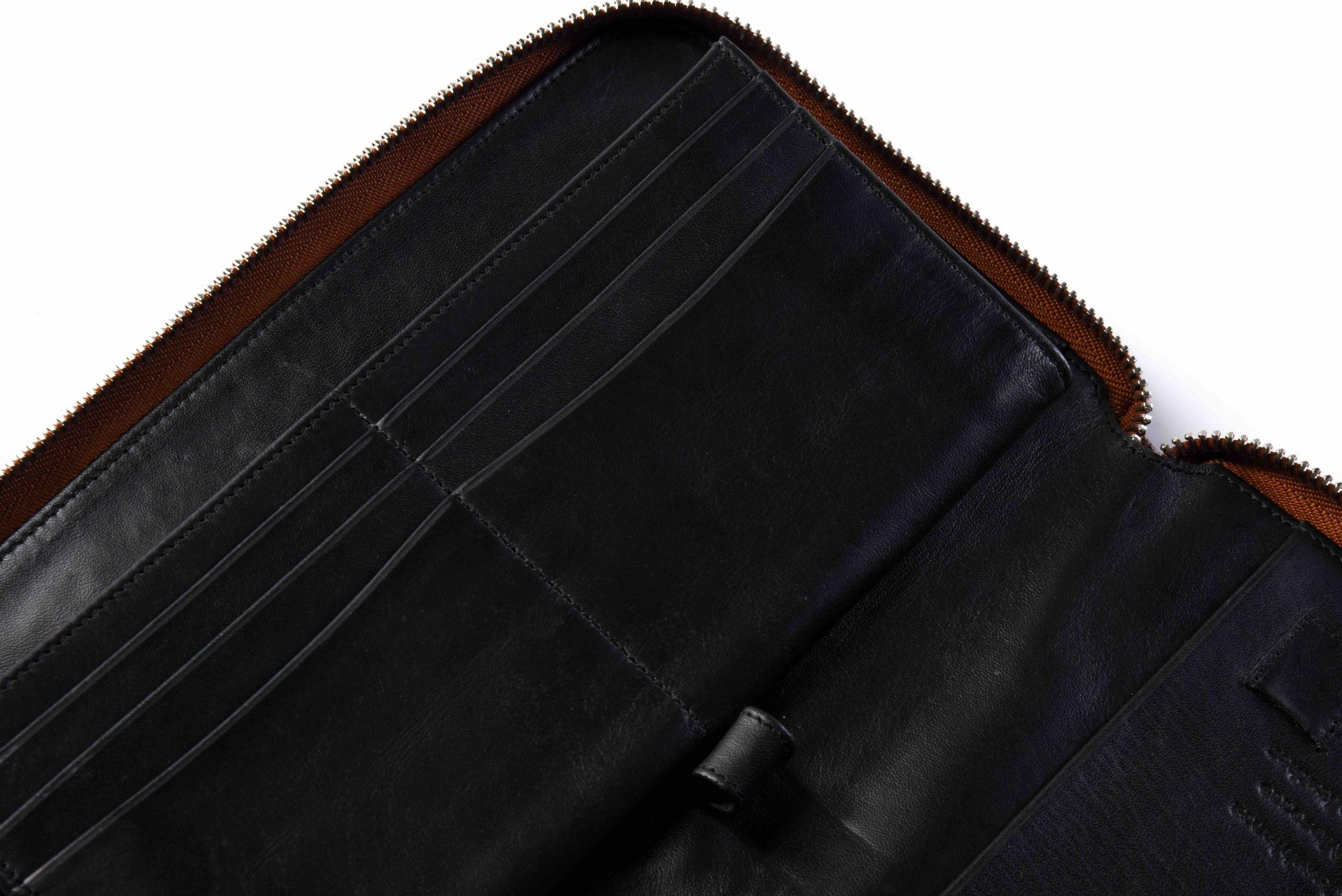 Leather Travel Wallet - Zeugma - Black, Roarcraft